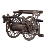 Liberty Garden 707 bronze hose reel on wall mount keeps hoses tidy and accessible