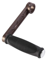 Liberty Garden crank arm replacement front view for 704 reel; bronze finish.