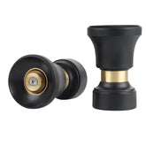 Lichamp hose nozzle front view with brass fireman-style handle for powerful cleaning