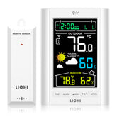LICHI Weather Station main unit display provides at-a-glance time and readings.