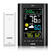 LICHI Weather Station main unit display for quick time, date, and forecast at a glance.