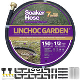 LICNCHOC GARDEN Soaker Hose 150ft for precise lawn and garden watering with deep root hydration.