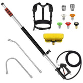LidoDola 24ft telescoping wand extended to reach gutters.