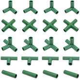 LIDSCURA three-way connector for greenhouse frames enhances joint flexibility and stability.
