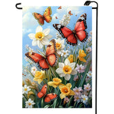 LienzoFest spring flower garden flag 12x18 for outdoor display