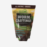 Life Cycle Organics worm castings 20oz bag enriches soil for healthier roots.