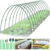 LifeisLuck garden hoops assembly shows sturdy fiberglass arches delivering durable support for raised beds.