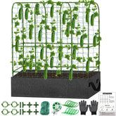 LifeisLuck U-Shape Cucumber Trellis 65x50 provides sturdy vertical support for climbing plants.