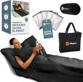 LifePro RejuvaWrap showing dual-zipper design for easy arm access during sessions