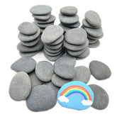 Lifetop 50pcs rocks painting set with flat smooth river stones for DIY art.