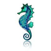 LIFFY metal seahorse wall art with glass mosaic for elegant coastal decor.