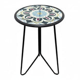 LIFFY outdoor side table with glass top for patio décor