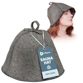 LifePro Wool Sauna Hat front view shows traditional design and warmth