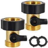 Lifynste brass shut off valve closeup, durable corrosion-resistant design for long-lasting garden use.