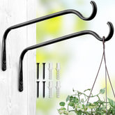 Lifyzoon 12-inch outdoor bracket supports a lush potted plant.