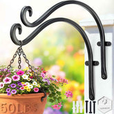 Lifyzoon 12-inch hanging bracket on outdoor wall supports plants and decor up to 50 lbs