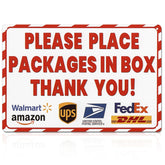 LIGHOON tin plate delivery sign for outdoor yard with clear visibility.