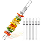 Lightique CMYK skewers 13-inch length ideal for sturdy, mess-free grilling on the grill
