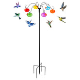 Liitrton glass hummingbird feeder with six stations attracts more hummingbirds to the garden.