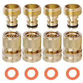 LIKAGE brass hose quick connect male end showing secure attachment and reliable flow
