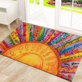 Likiyol boho sun door mat with outdoor–indoor design welcomes guests.