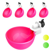 Lil'Clucker large pink water cups offer steady hydration for poultry