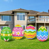 Liliful giant Easter egg inflatable 4-pack enhances curb appeal for spring lawn decor.