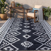 LILIOFFIC outdoor rug on patio with waterproof weave for all weather conditions