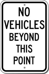 Lilyanaen new metal sign aluminum no vehicles beyond this point for outdoor use