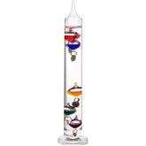 Lily's Home Galileo thermometer with five colored spheres and gold tags for a stylish temperature display.