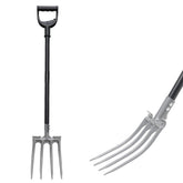 Lilyvane garden fork 4-tine head for deep soil turning and composting.