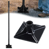 Lilyvane heavy duty tamper 8x8 base plate for stable ground leveling and compact footprint.