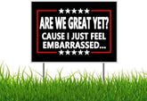 Limecute anti-Trump yard sign with metal stake for durable outdoor display.