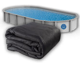Liner Life aboveground pool liner pad, 18x33 oval, protects the liner and enhances comfort.