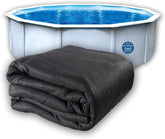 Liner Life pool liner pad top view protects the bottom of the 16' round aboveground pool