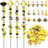 Lineshading DIY Beaded Stakes with crystal top for eye-catching garden accents.