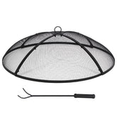 Lineslife 30-inch fire pit spark screen shields patio from embers