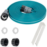 LINEX sprinkler-soaker-hose in action delivering even lawn irrigation.