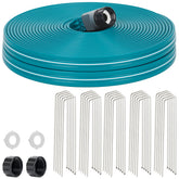 LINEX sprinkler-soaker hose setup watering a lawn