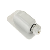 Link Solar ABS single cable entry gland on exterior surface with curved weatherproof seal