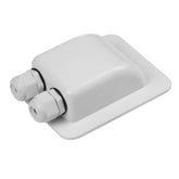 Link Solar weatherproof ABS gland, front view, perfect for solar cable routing outdoors.