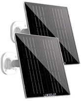 LinkSolar Dual 5W solar panel front view with clear glass surface for outdoor reliability.