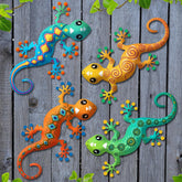 Liosecgar gecko wall art adds a modern outdoor focal point for patios.