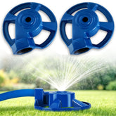LipLopBest blue round lawn sprinkler for even yard coverage.