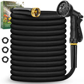 Lipoliftco garden hose 100ft extended ready to reach distant plant beds with steady water.