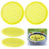 Liqqlex Floating Bee Island in EVA foam, 4-pack, buoyant and durable for gardens.