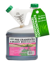 Liquid Harvest Pro Crabgrass Weed Killer bottle ready for potent lawn weed control