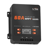 Litime 60A MPPT controller front view with LCD display for clear charging status.