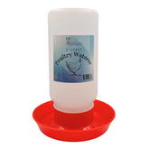 Little Family Members 1-quart chicken waterer closeup for easy chick hydration.