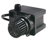Little Giant PE-2.5F-PW submersible-pump powering a small pond with steady flow